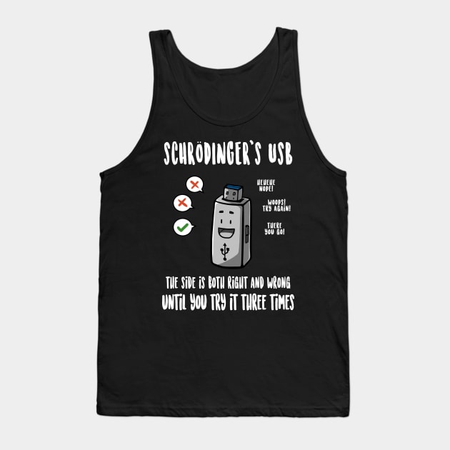 Schrödinger's USB Tank Top by KinkajouDesign